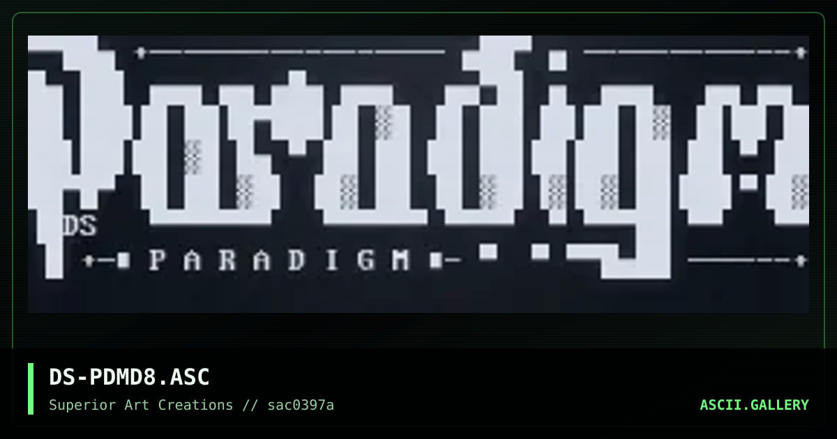 DS-PDMD8.ASC, by dark star, 1997
