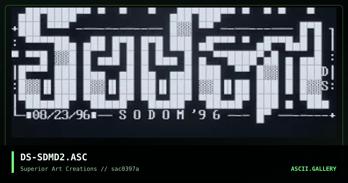 DS-SDMD2.ASC, by dark star, 1997