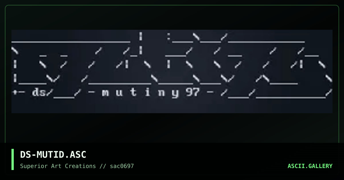 DS-MUTID.ASC, by dark star, 1997