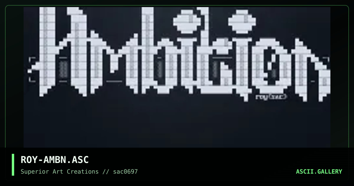 ROY-AMBN.ASC, by roy, 1997