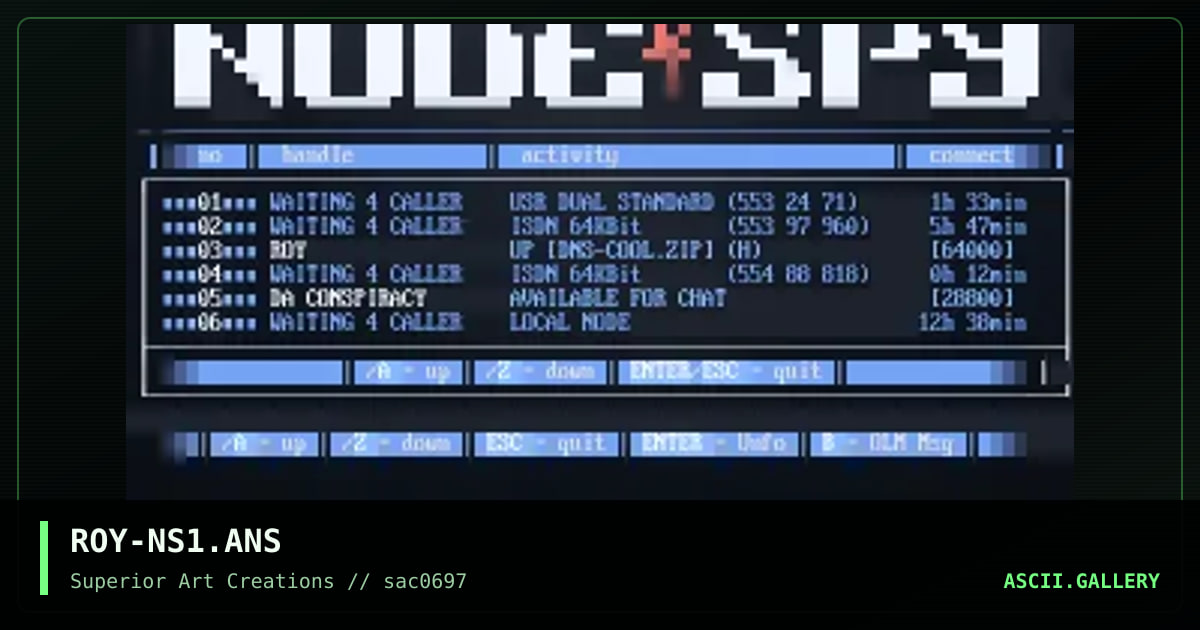 ROY-NS1.ANS, by roy, 1997