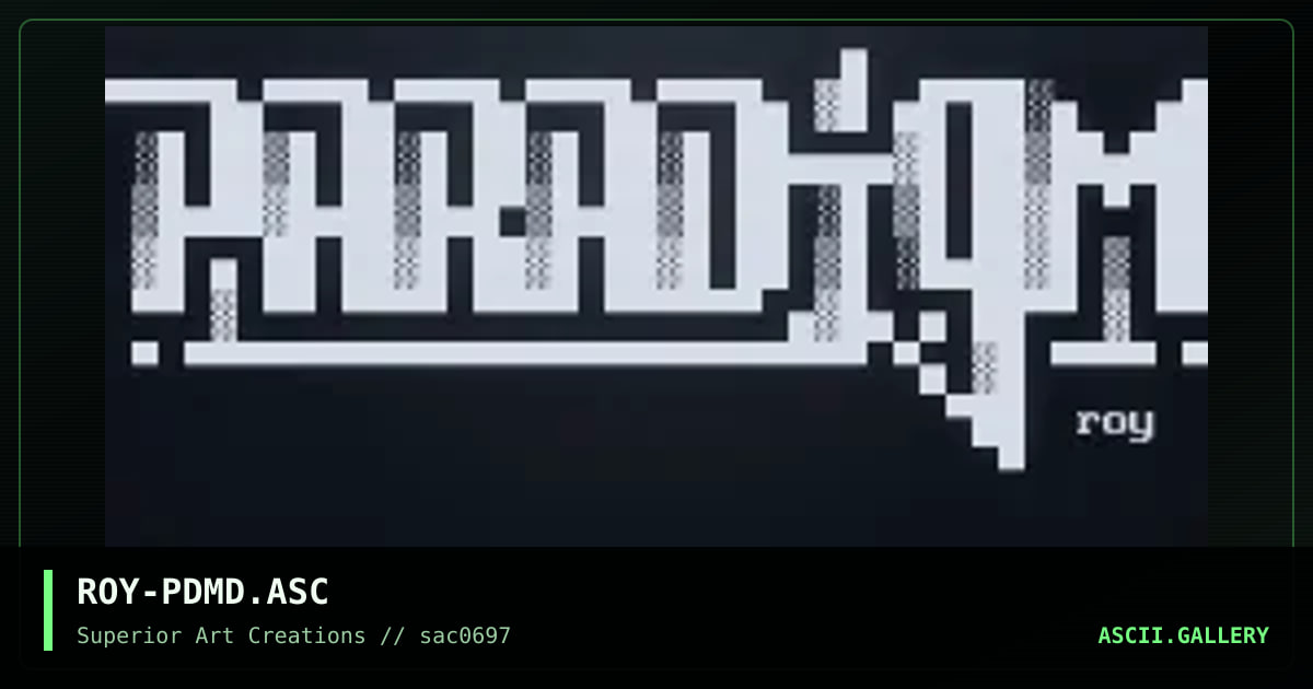 ROY-PDMD.ASC, by roy, 1997