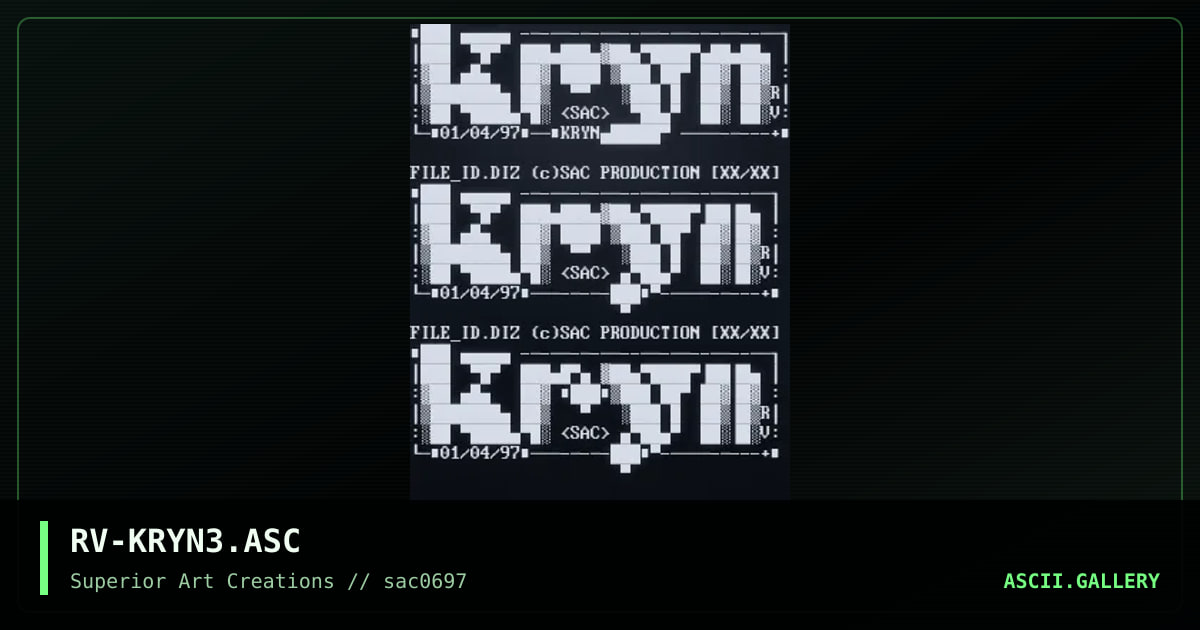 RV-KRYN3.ASC, by rave, 1997
