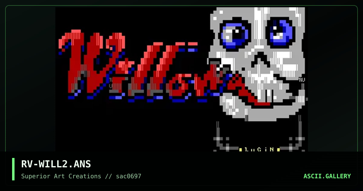 RV-WILL2.ANS, by rave, 1997
