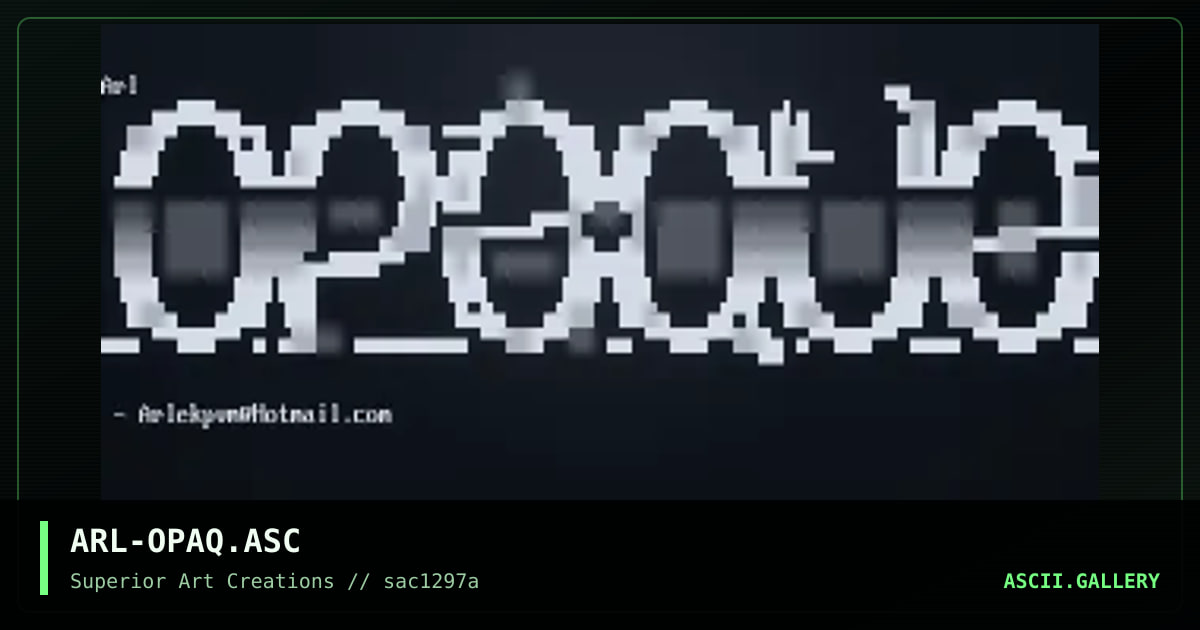 ARL-OPAQ.ASC, by arlequin, 1997