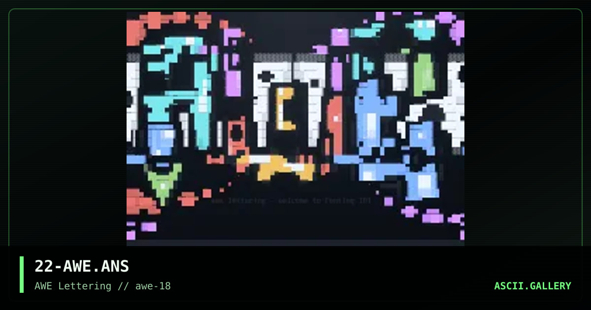 AWE Lettering, by catch 22, 1998