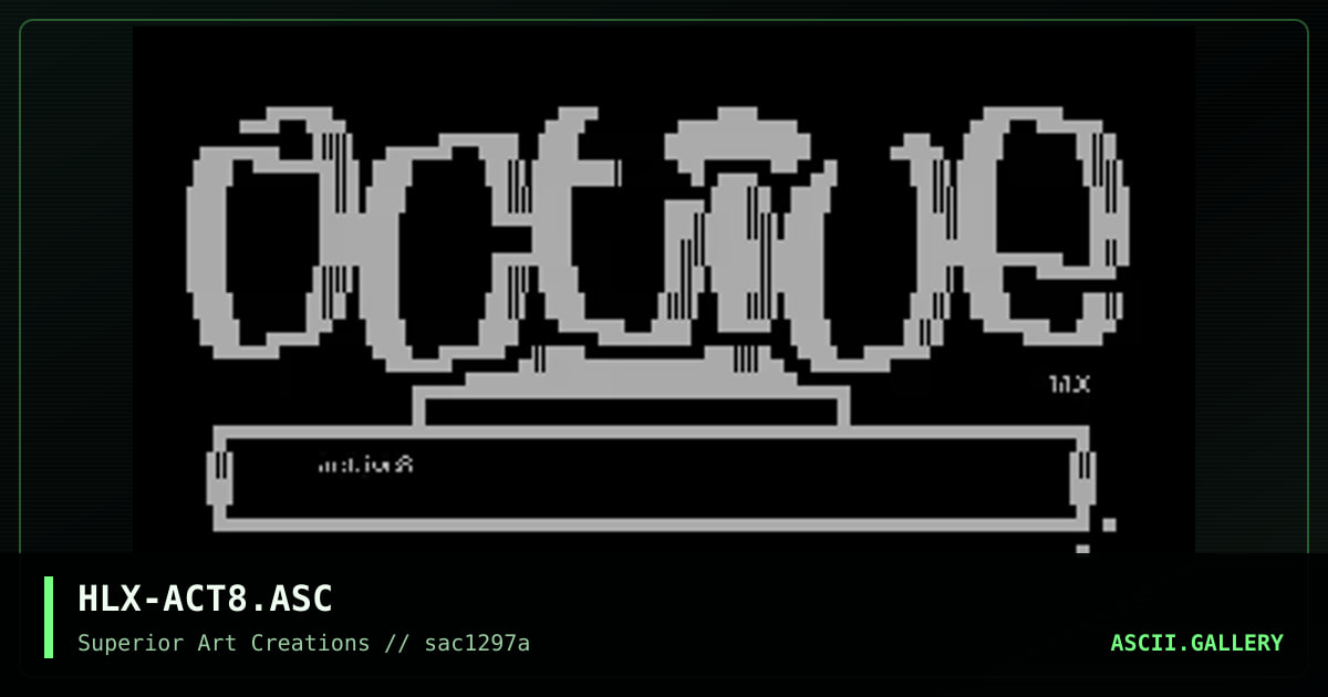 HLX-ACT8.ASC, by helix, 1997