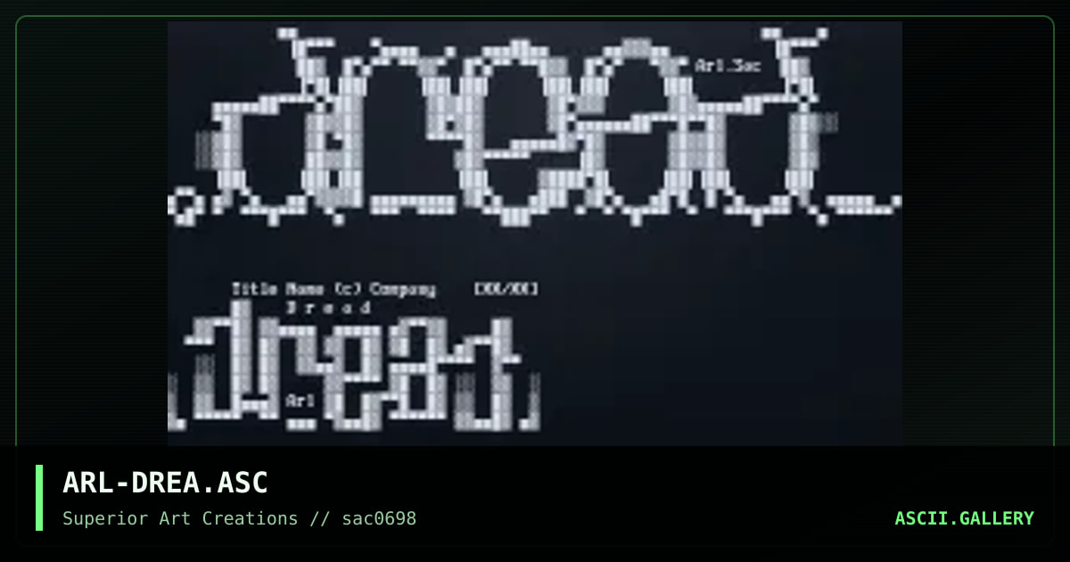 ARL-DREA.ASC, by arlequin, 1998