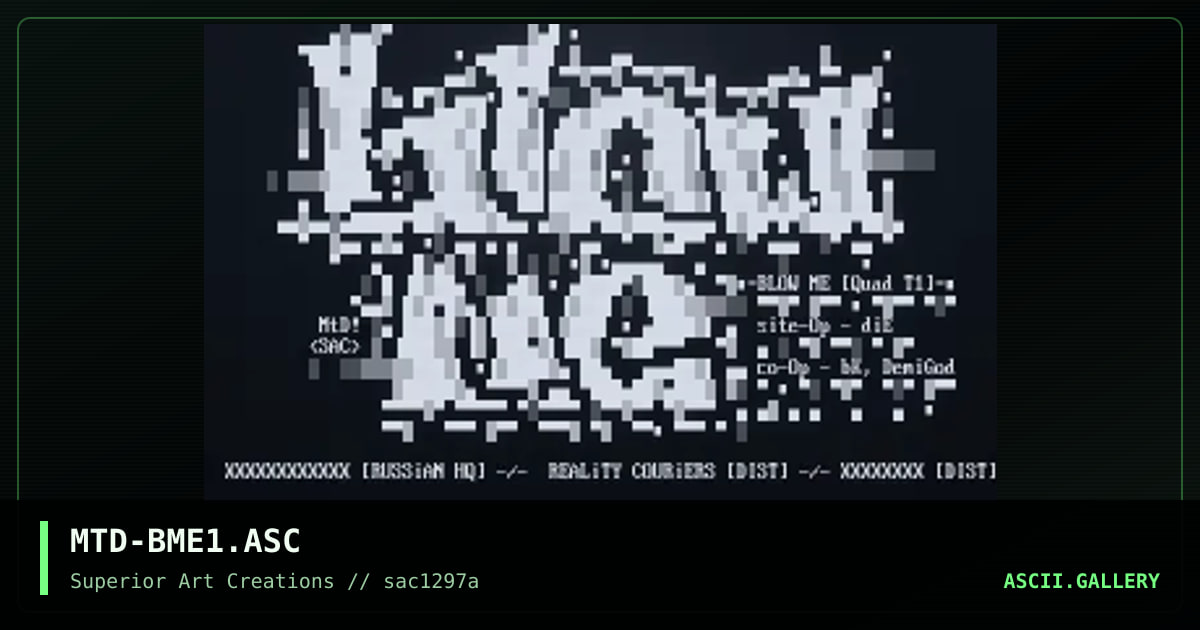 MTD-BME1.ASC, by matador, 1997