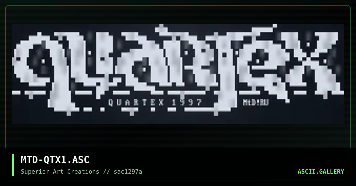 MTD-QTX1.ASC, by matador, 1997