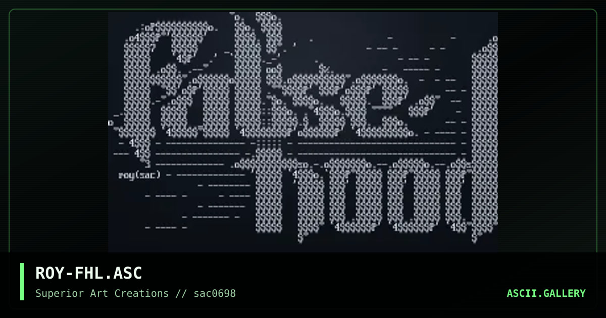 ROY-FHL.ASC, by roy, 1998
