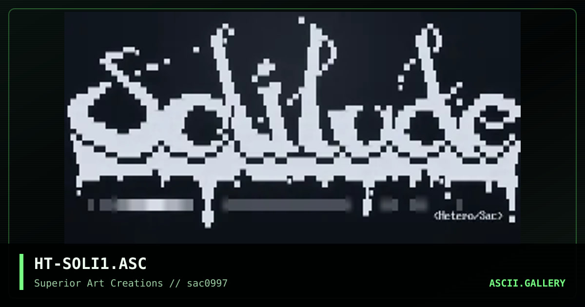 HT-SOLI1.ASC, by hetero, 1997