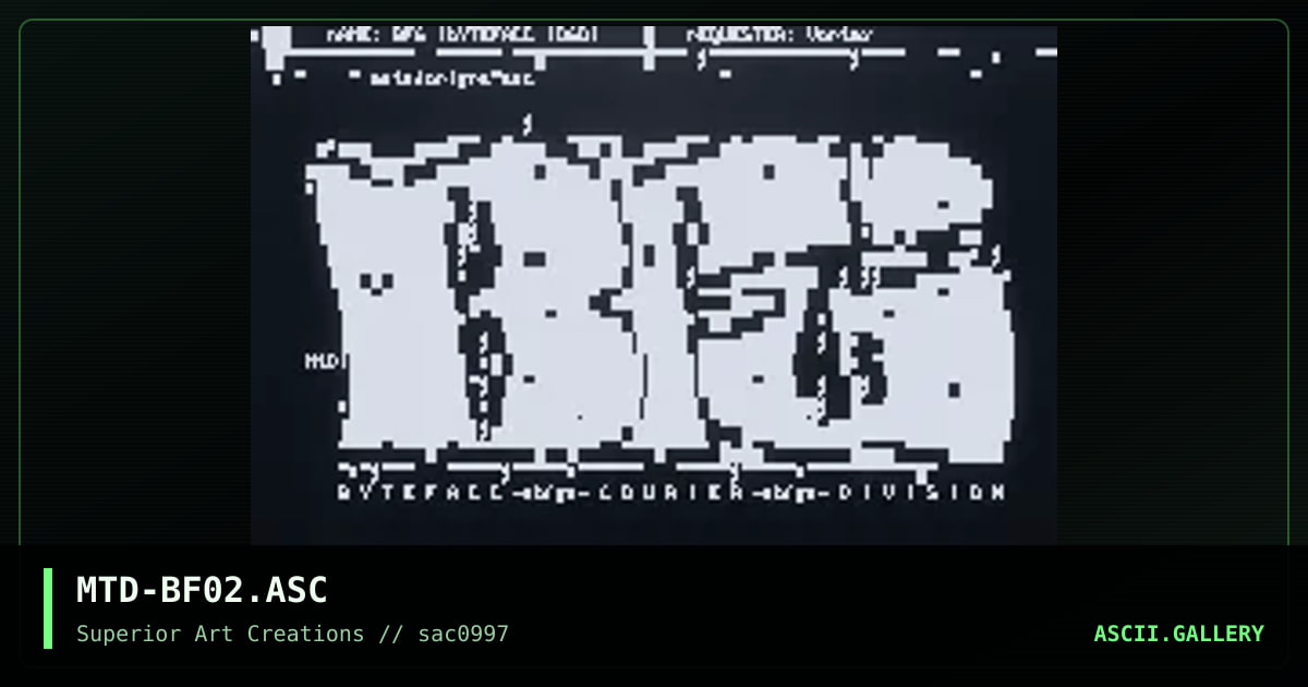MTD-BF02.ASC, by matador, 1997