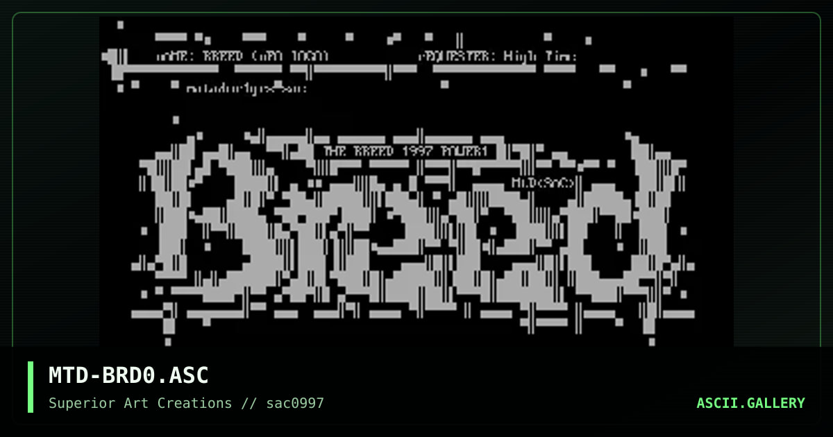 MTD-BRD0.ASC, by matador, 1997