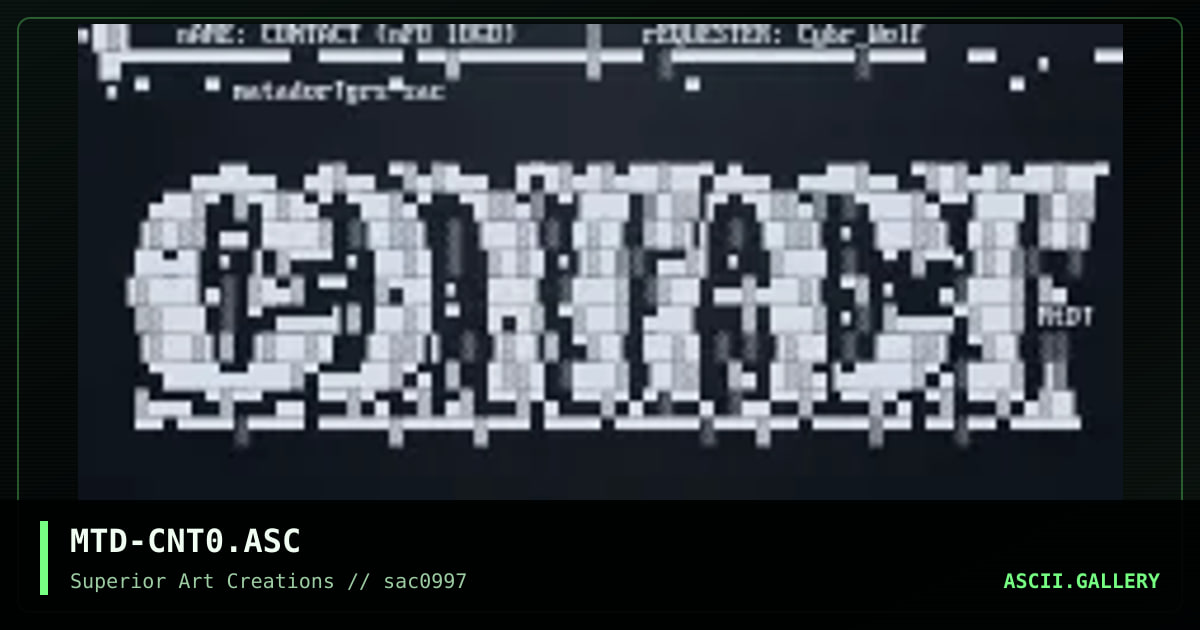 MTD-CNT0.ASC, by matador, 1997