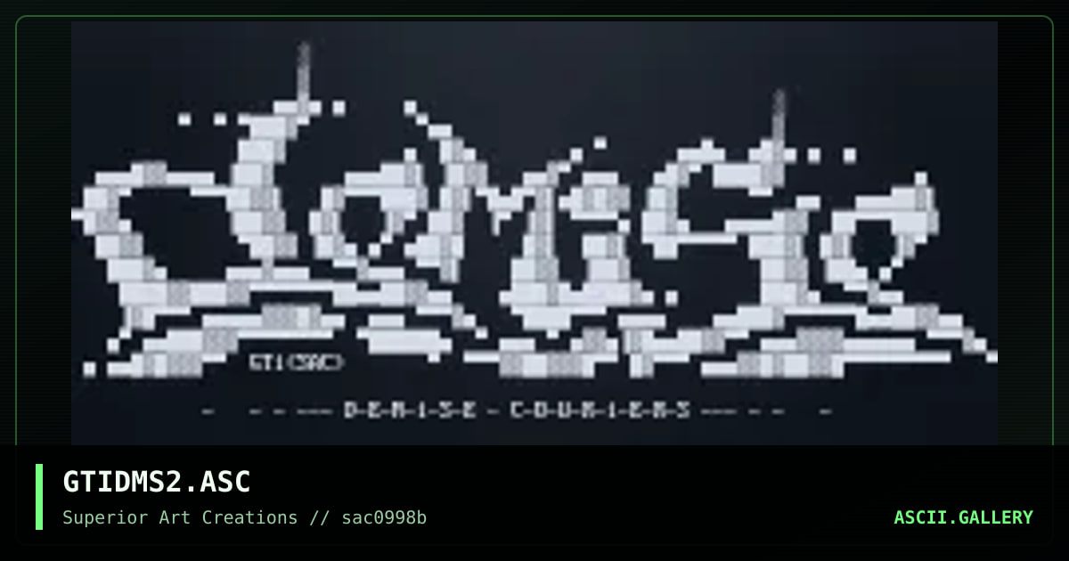 GTIDMS2.ASC, by gti, 1998