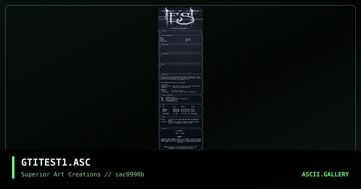 GTITEST1.ASC, by gti, 1998
