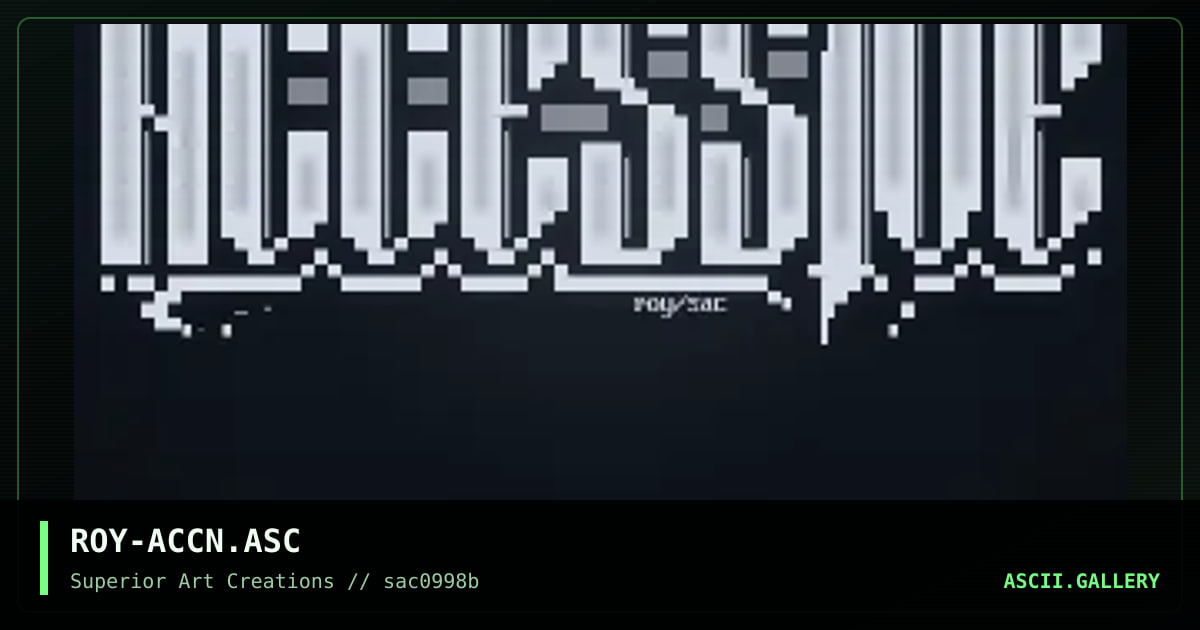 ROY-ACCN.ASC, by roy, 1998