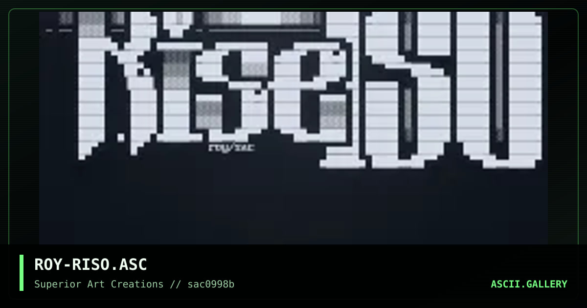 ROY-RISO.ASC, by roy, 1998