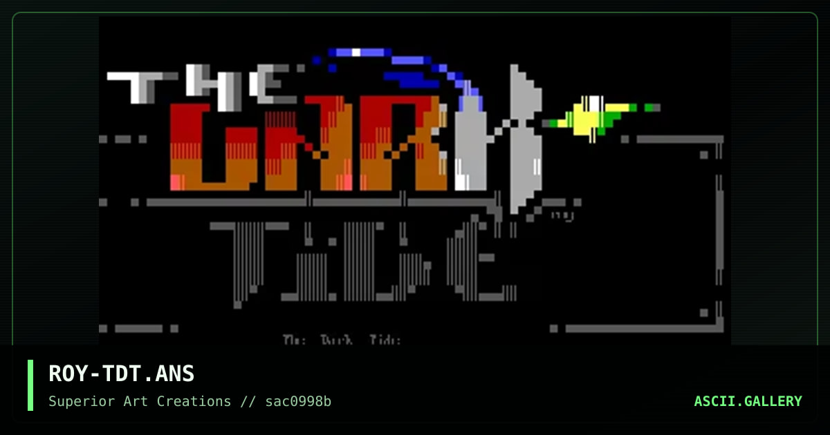 ROY-TDT.ANS, by roy, 1998