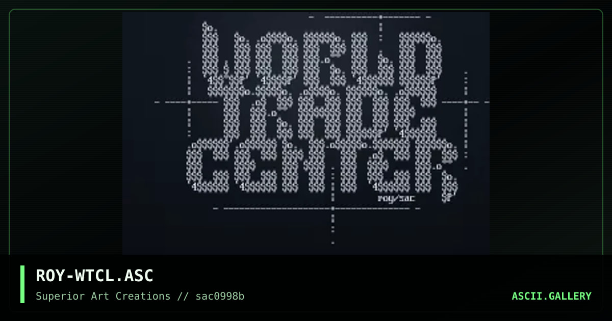 ROY-WTCL.ASC, by roy, 1998