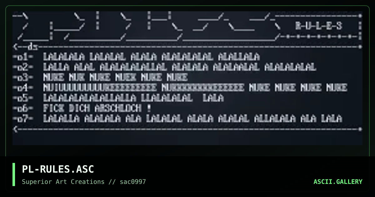 PL-RULES.ASC, by puschel, 1997