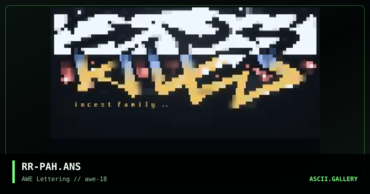 Incest Family, by riddler, 1998