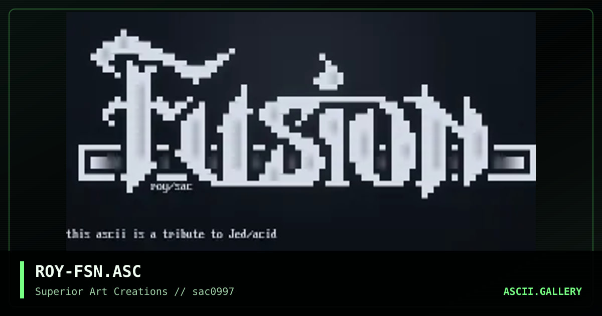 ROY-FSN.ASC, by roy, 1997