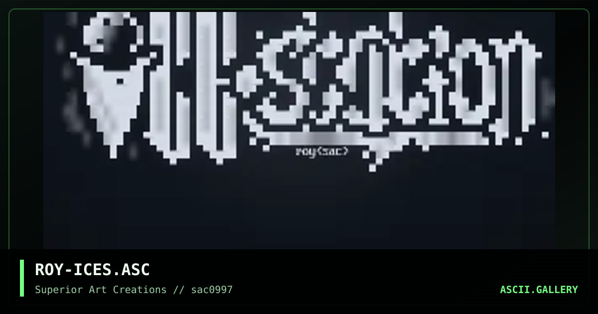 ROY-ICES.ASC, by roy, 1997