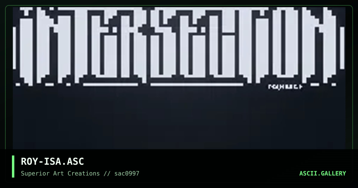 ROY-ISA.ASC, by roy, 1997