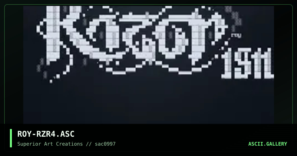 ROY-RZR4.ASC, by roy, 1997