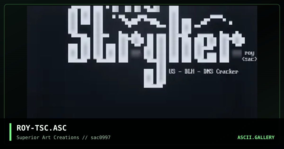ROY-TSC.ASC, by roy, 1997