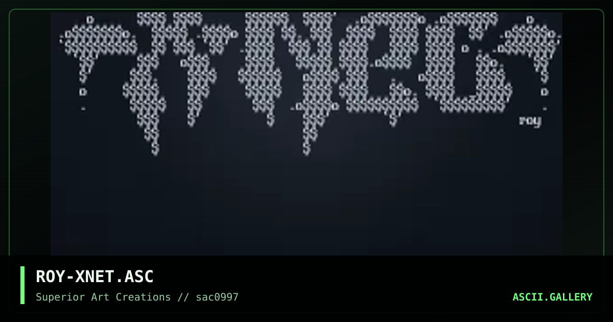 ROY-XNET.ASC, by roy, 1997