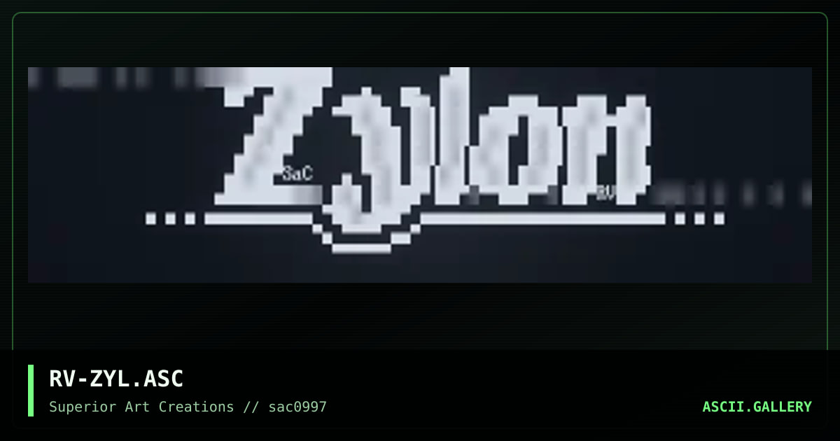RV-ZYL.ASC, by rave, 1997