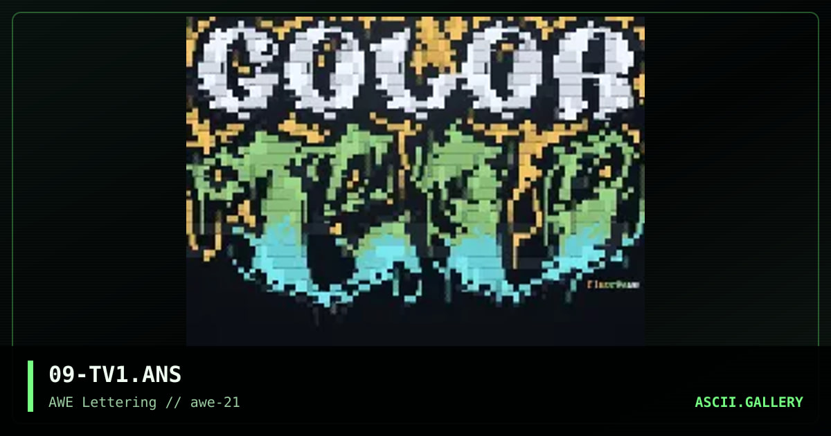 Color TV, by fluor, 1999