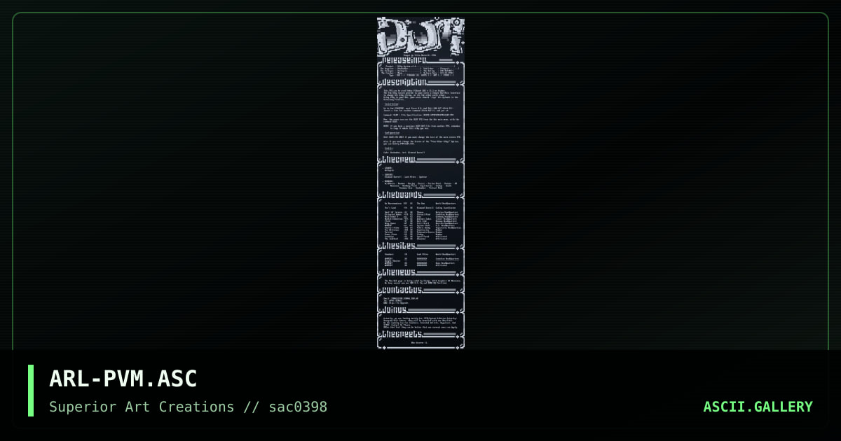 ARL-PVM.ASC, by arlequin, 1998