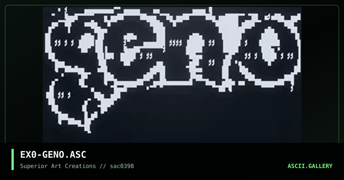 EX0-GENO.ASC, by exo, 1998
