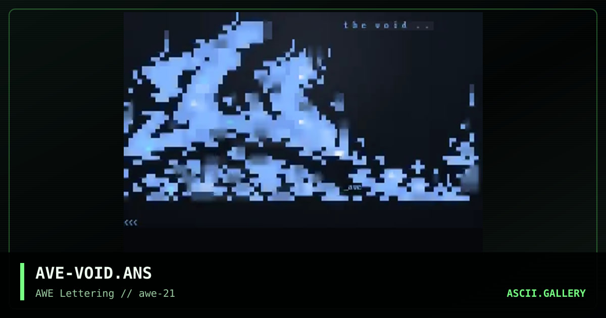 The Void, by avenger, 1999