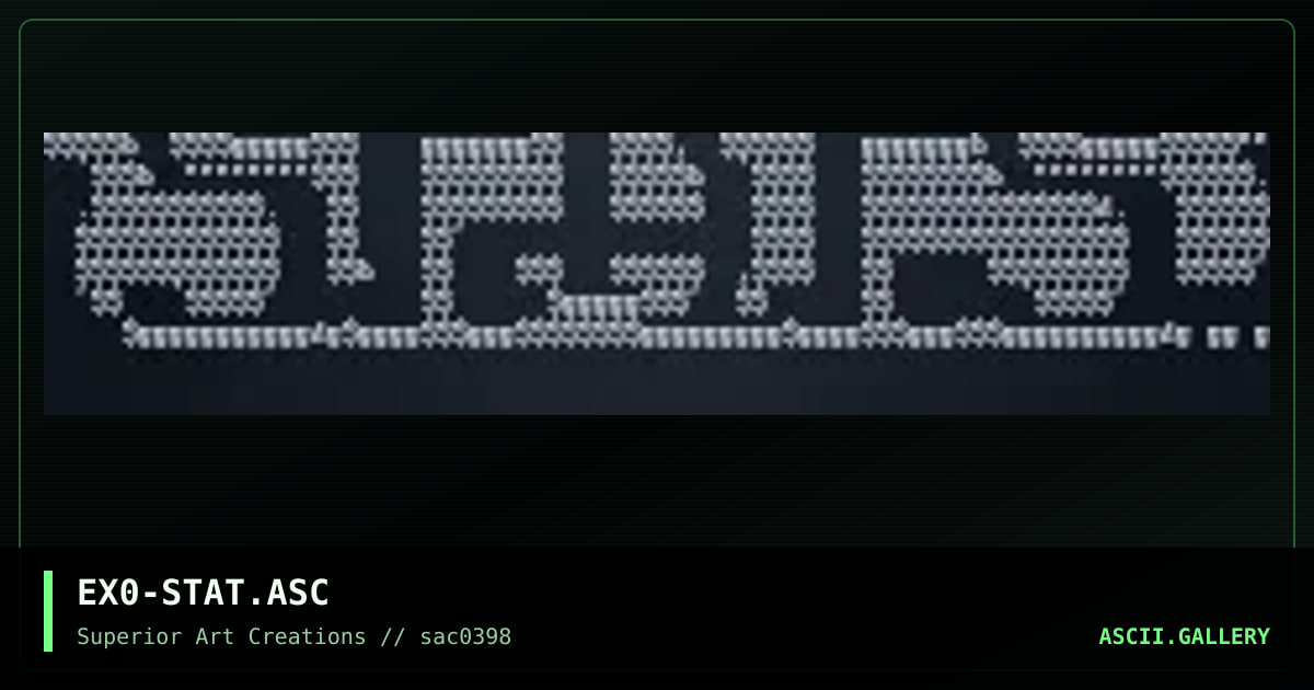 EX0-STAT.ASC, by exo, 1998