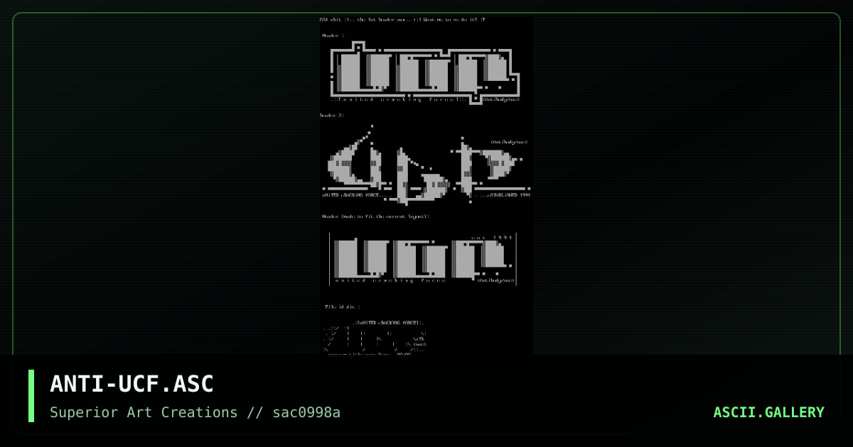 ANTI-UCF.ASC, by antibody, 1998