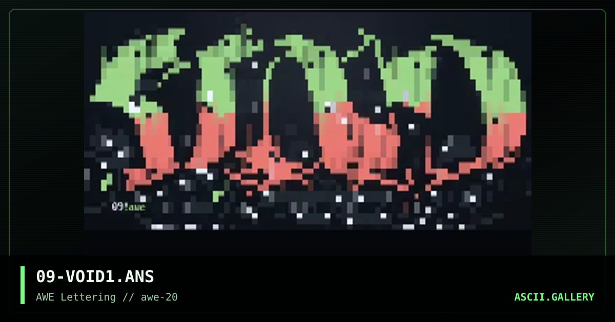 The Void, by fluor, 1998