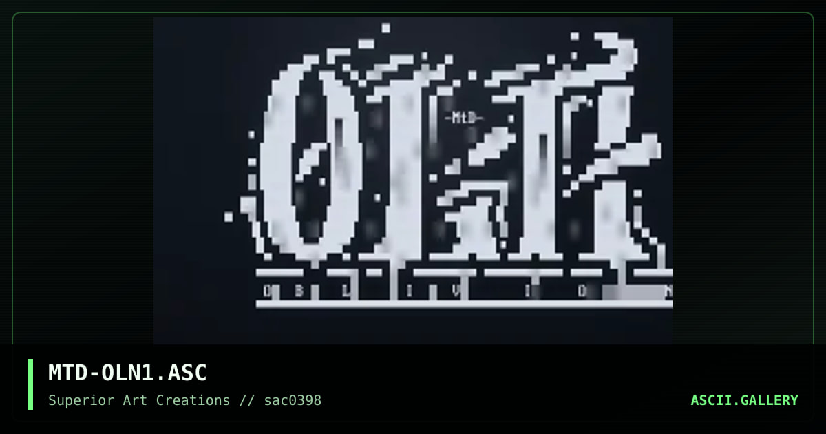 MTD-OLN1.ASC, by matador, 1998