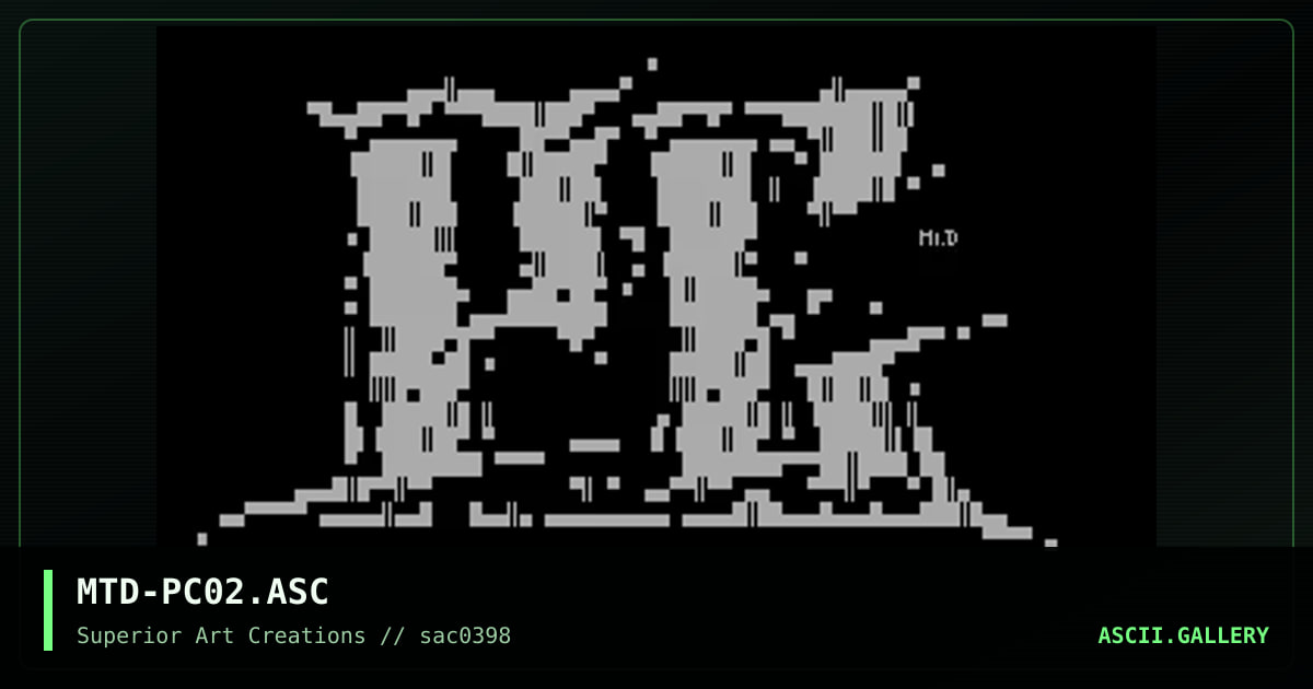 MTD-PC02.ASC, by matador, 1998
