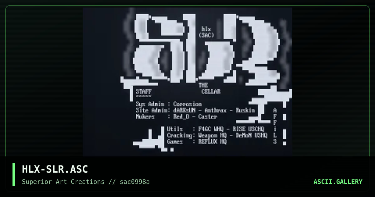 HLX-SLR.ASC, by helix, 1998