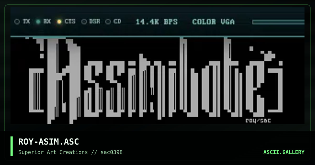 ROY-ASIM.ASC, by roy, 1998
