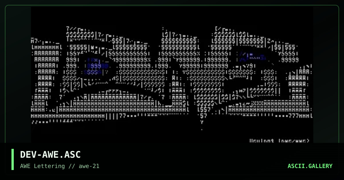AWE Lettering, by deviant, 1999