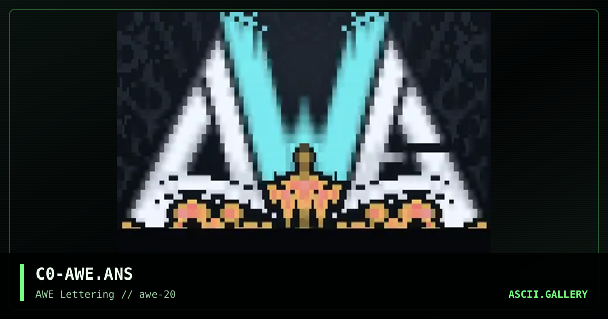 AWE Lettering, by count zero, 1998