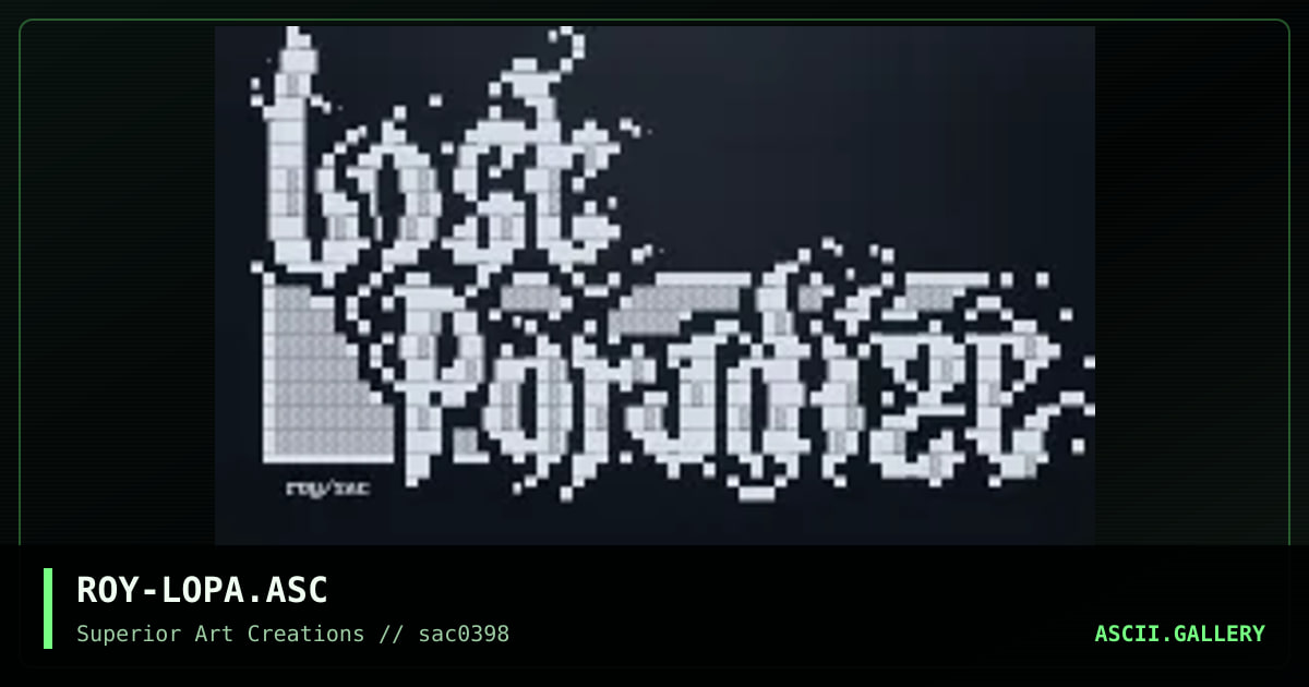 ROY-LOPA.ASC, by roy, 1998