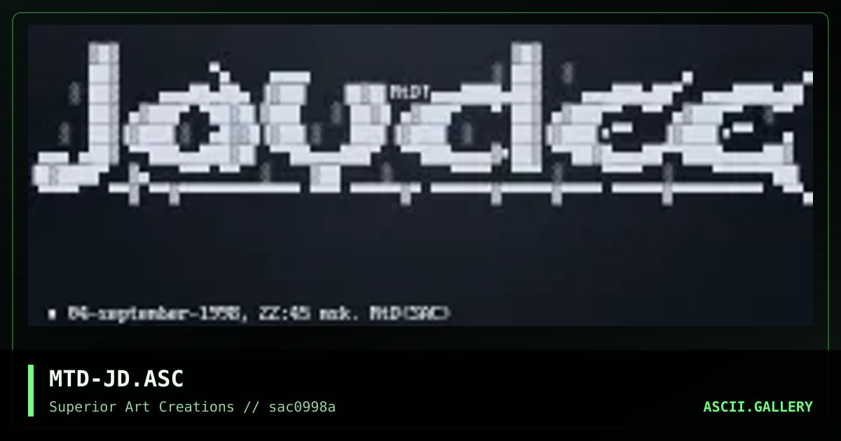 MTD-JD.ASC, by matador, 1998