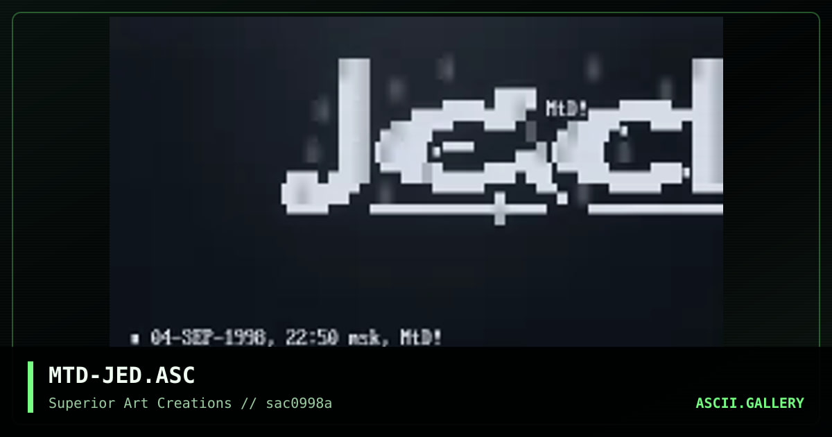 MTD-JED.ASC, by matador, 1998